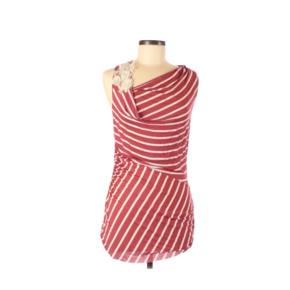 Rio Rao | Sleeveless Stripped Top Embroidered - Picture 1 of 10